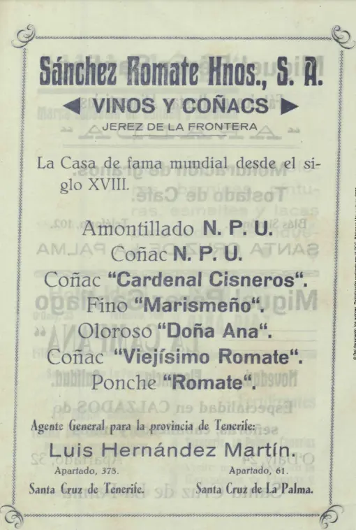 Programa Bajada de La Virgen, 1945.